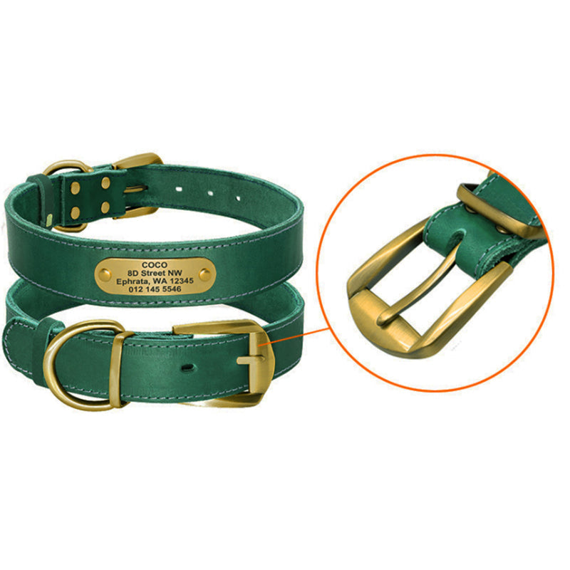 Personalized Dog Collars with Nameplate ID Tags for Medium Large Dogs | Majestic Pet Kingdom™
