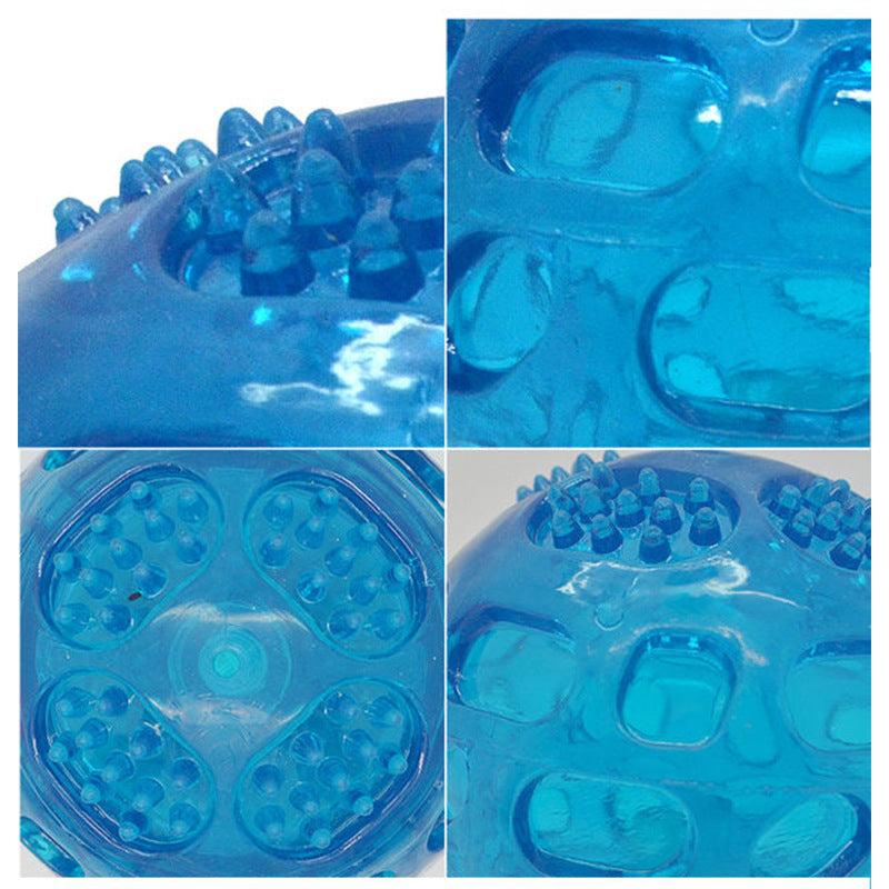 Dog Ball Toy Waterproof Squeaky Natural Rubber Dental Fetcher - Detail Angle 3 | Majestic Pet Kingdom