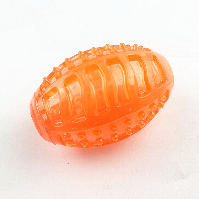 Dog Ball Toy Waterproof Squeaky Natural Rubber Dental Fetcher - Detail Angle 5 | Majestic Pet Kingdom