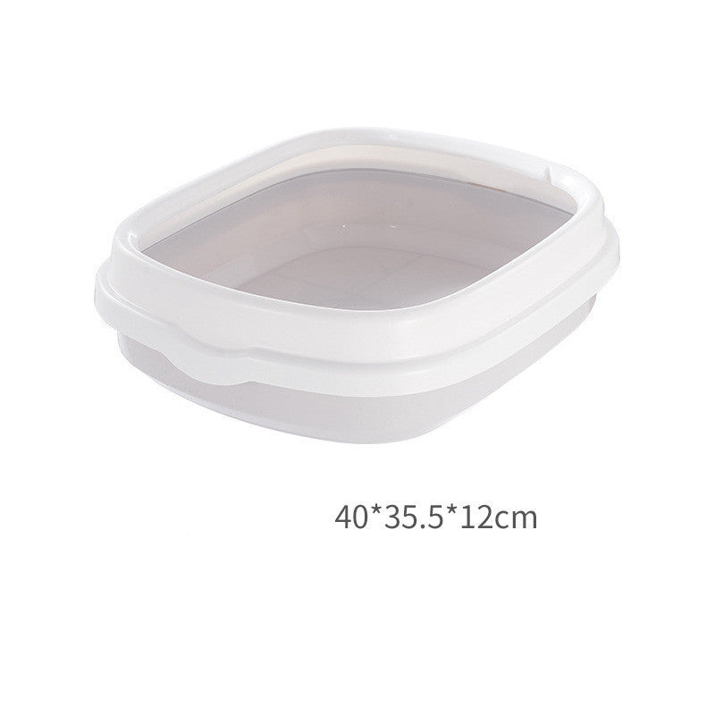 Cat Litter Box Large Detachable Anti-Splashing Pet Pan