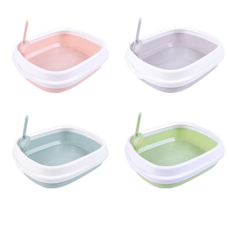 Cat Litter Box Large Detachable Anti-Splashing Pet Pan