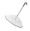 Transparent Pet Umbrella with Built-In Dog Leash Set