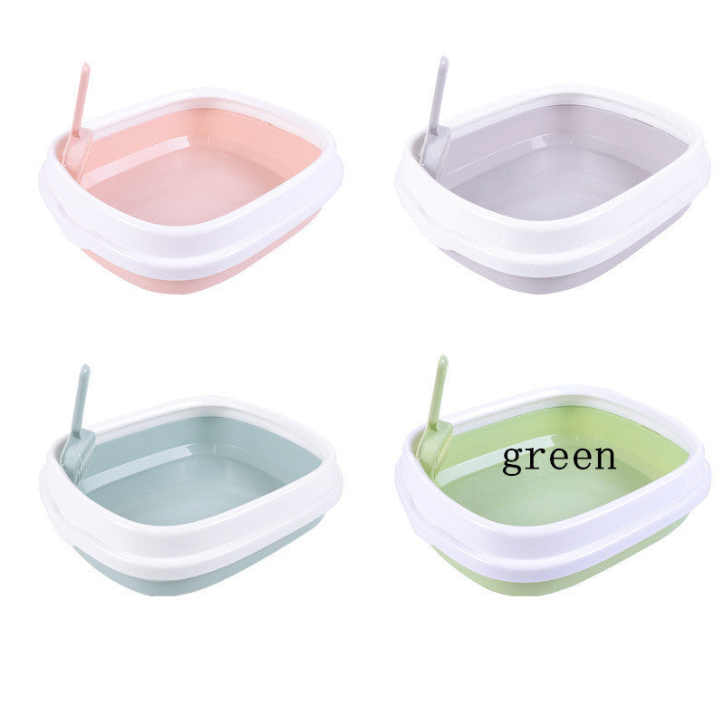 Cat Litter Box Large Detachable Anti-Splashing Pet Pan