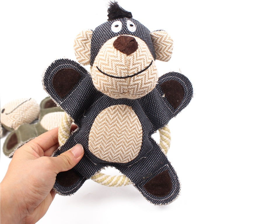 Dog Chew Toy Bite-Resistant Squeaky Heavy Duty Play Rubber - Detail Angle 3 | Majestic Pet Kingdom