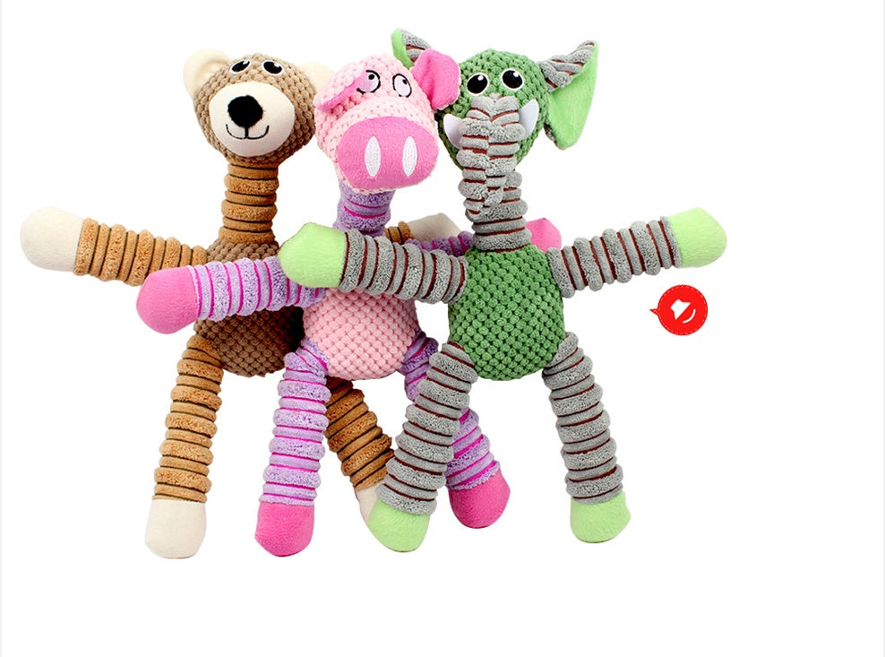 Dog Chew Toy Bite-Resistant Squeaky Heavy Duty Play Rubber - Main Feature View | Majestic Pet Kingdom