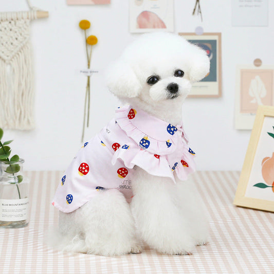 Pet Clothes Puppy Clothes Thin Pet Clothes Teddy Dog Cat Clothes Spring - Majestic Pet Kingdom