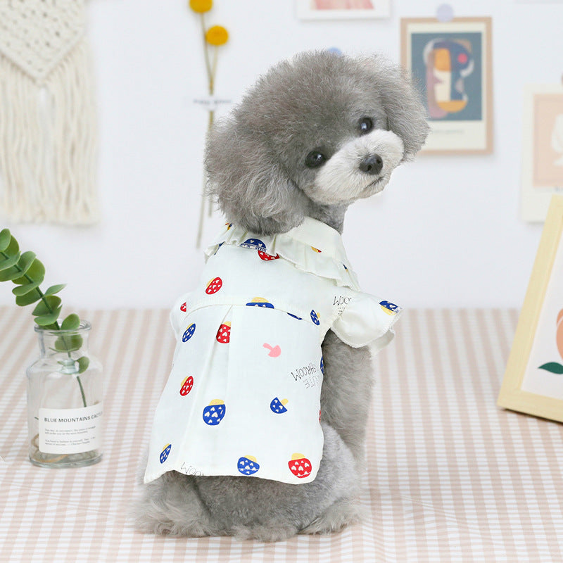 Pet Clothes Puppy Clothes Thin Pet Clothes Teddy Dog Cat Clothes Spring - Majestic Pet Kingdom