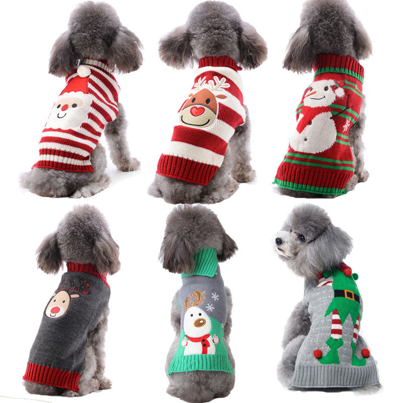 Pet dog clothes christmas pompom christmas small - Majestic Pet Kingdom