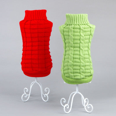 Solid color dog sweater Teddy dog clothes Cat clothes pets Pet cat clothes Pet clothes - Majestic Pet Kingdom