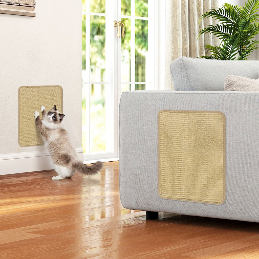 Cat Scratcher Mat Set - 6 Piece Natural Sisal Furniture Protector