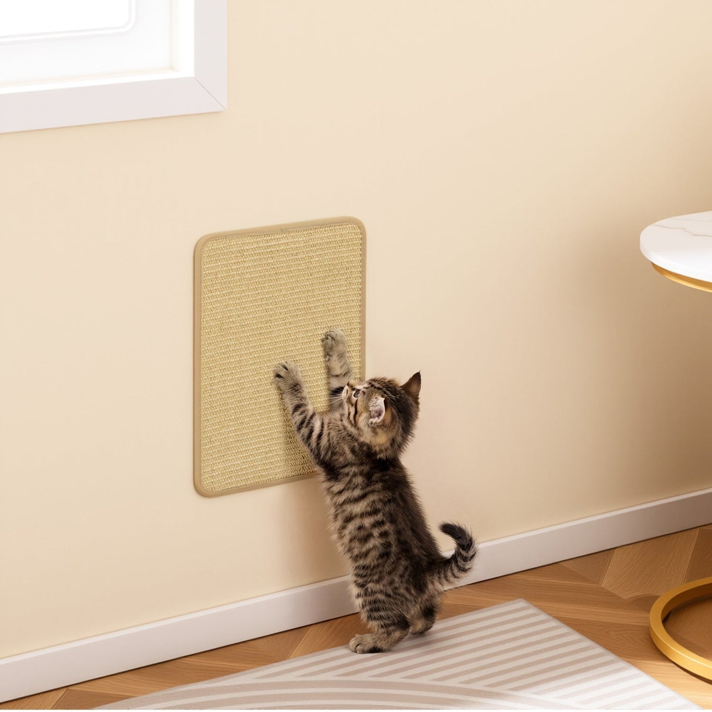 Cat Scratcher Mat Set - 6 Piece Natural Sisal Furniture Protector | Purrfect Pet Kingdom