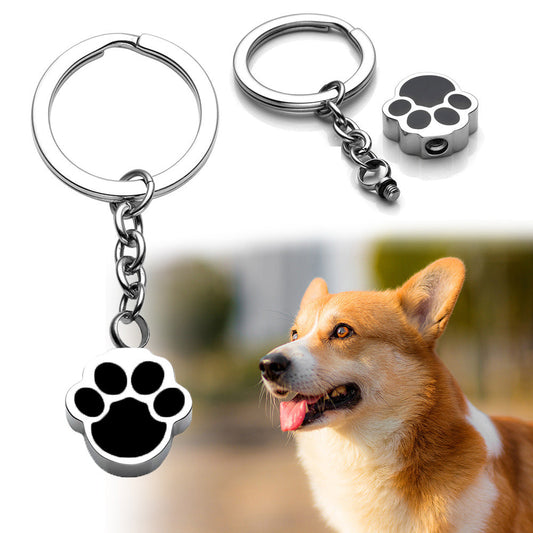 Pet Memorial Necklace Paw Print Cremation Urn Keepsake Pendant