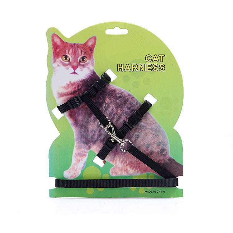 I-shaped solid color cat chest and back