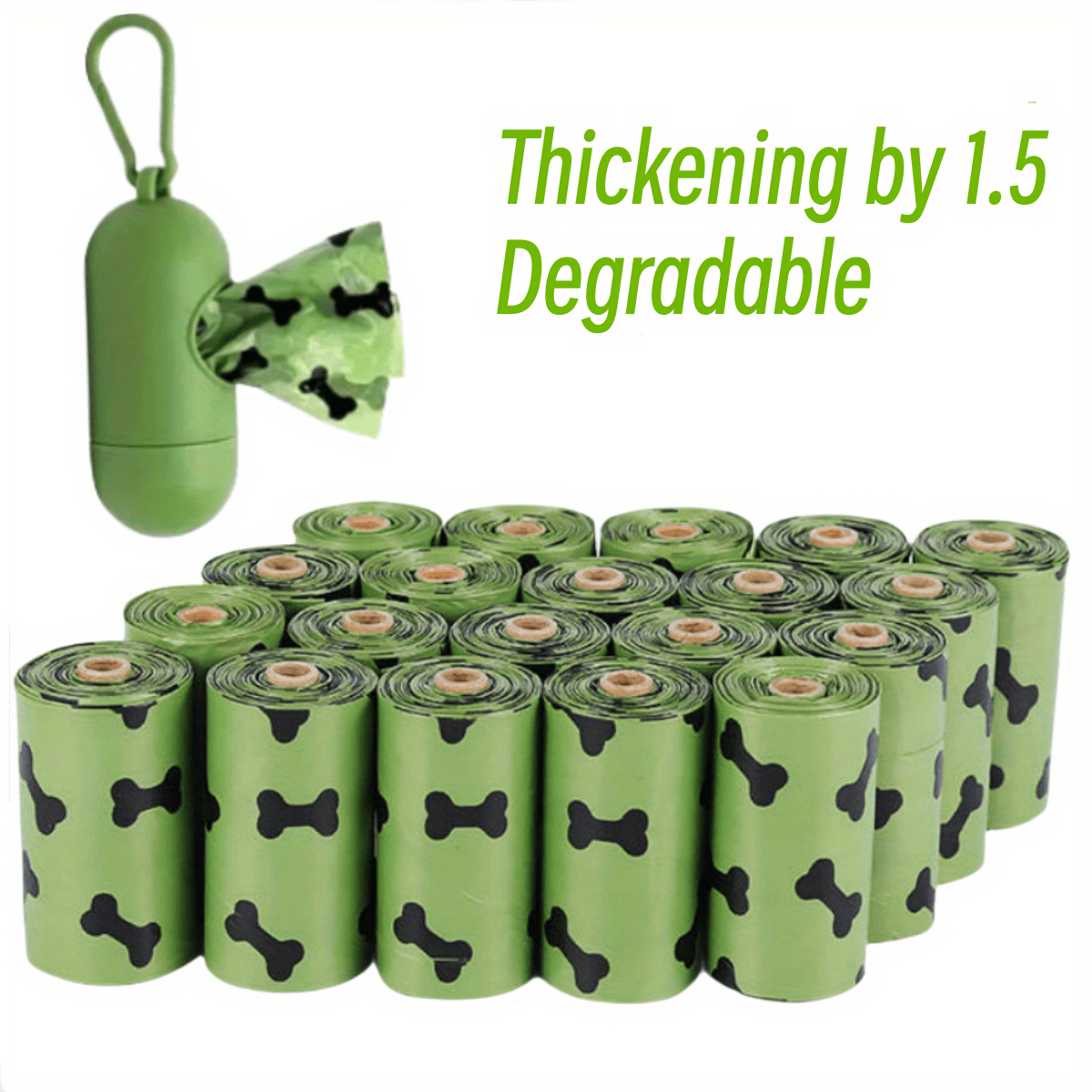Dog Waste Bags Biodegradable Thickened Poop Dispenser - Majestic Pet Kingdom