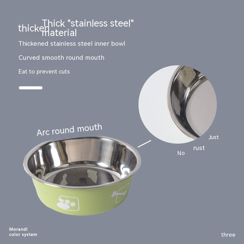 Stainless Steel Rice Bowl Dog Basin - Majestic Pet Kingdom