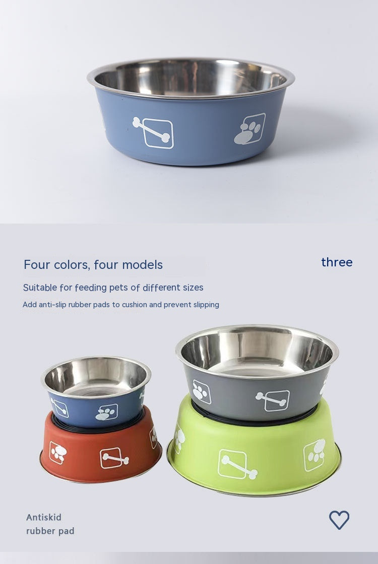 Stainless Steel Rice Bowl Dog Basin - Majestic Pet Kingdom