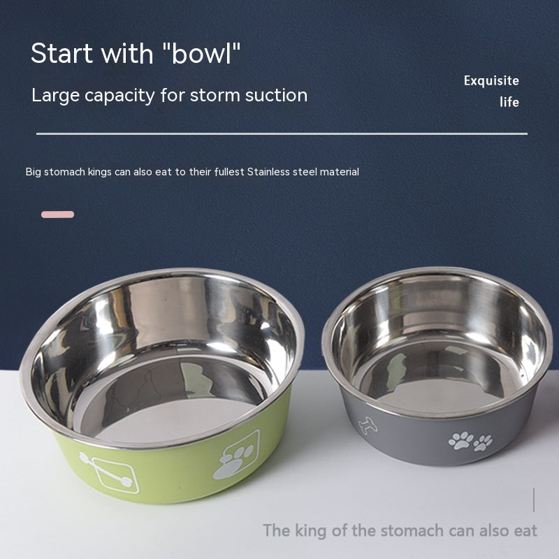 Stainless Steel Rice Bowl Dog Basin - Majestic Pet Kingdom