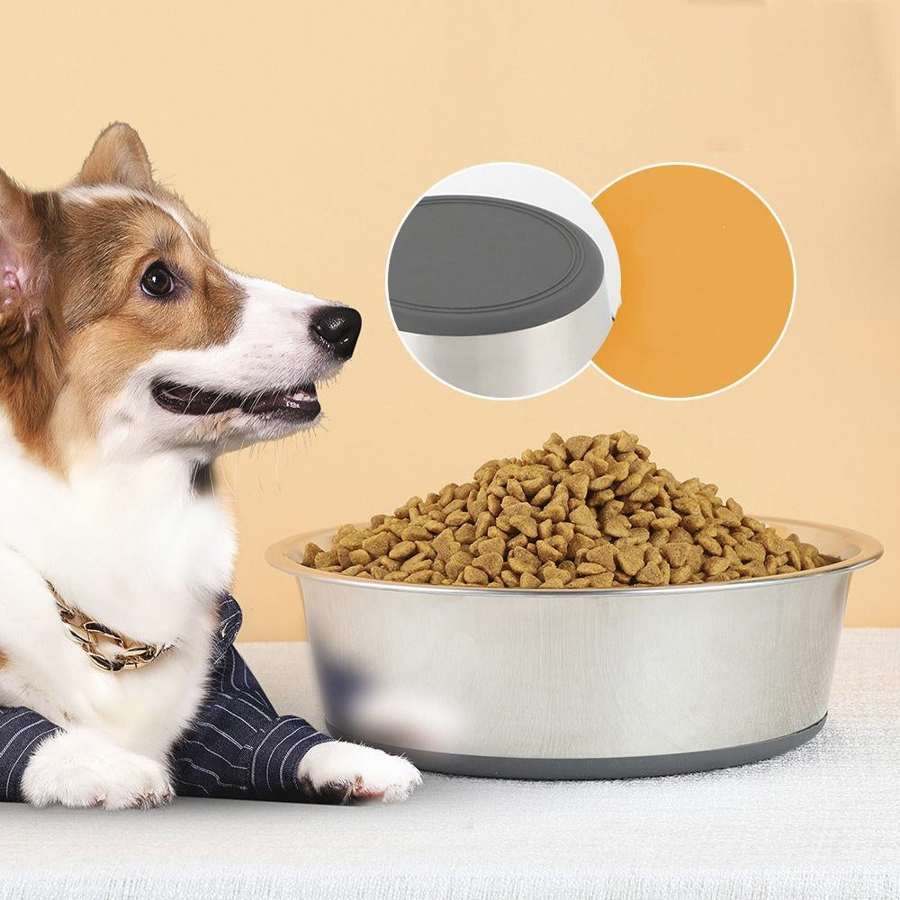 Stainless Steel Anti-tumble Pet Dog Bowl - Majestic Pet Kingdom