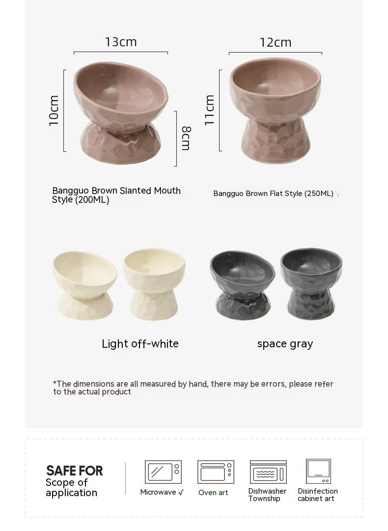 Ceramic High Leg Cervical Support Oblique Bowl