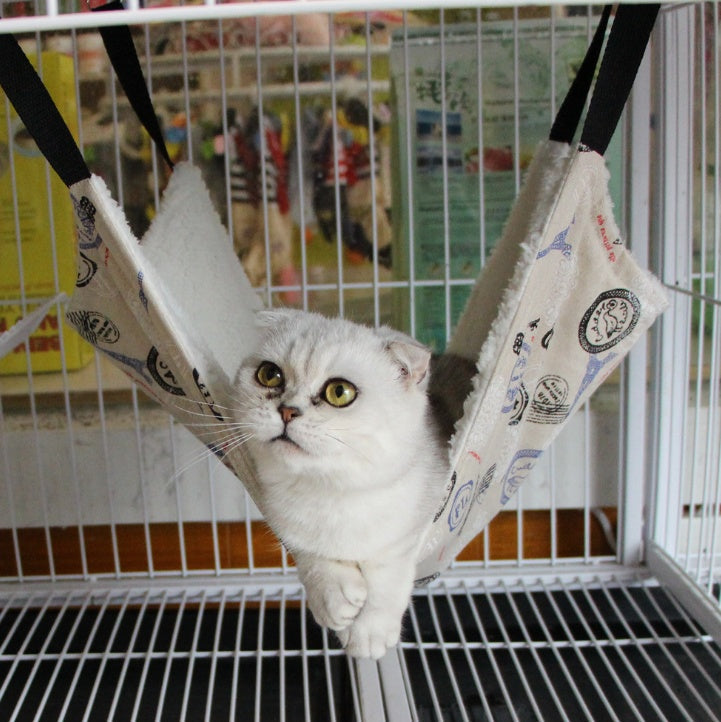 Cat Hammock Hanging Cage Plush Soft Warm Winter Cushion Mat - Majestic Pet Kingdom