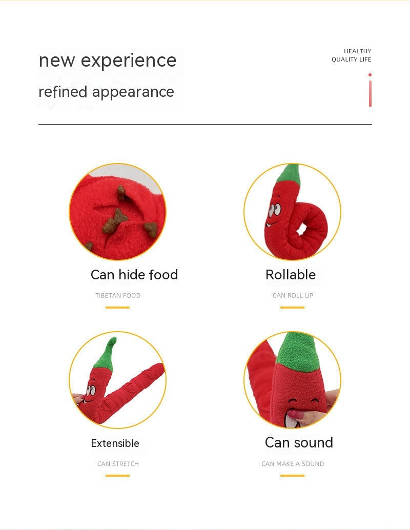 Pet Sound Toy Chili Dog Food Hiding Training Smell Puzzle Interaction Slow Food Relieving Stuffy Supplies
