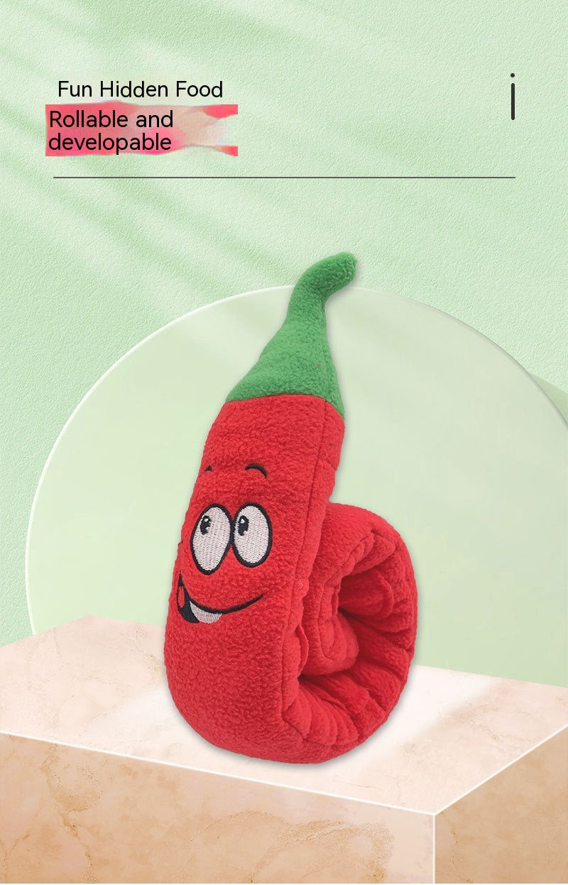 Pet Sound Toy Chili Dog Food Hiding Training Smell Puzzle Interaction Slow Food Relieving Stuffy Supplies
