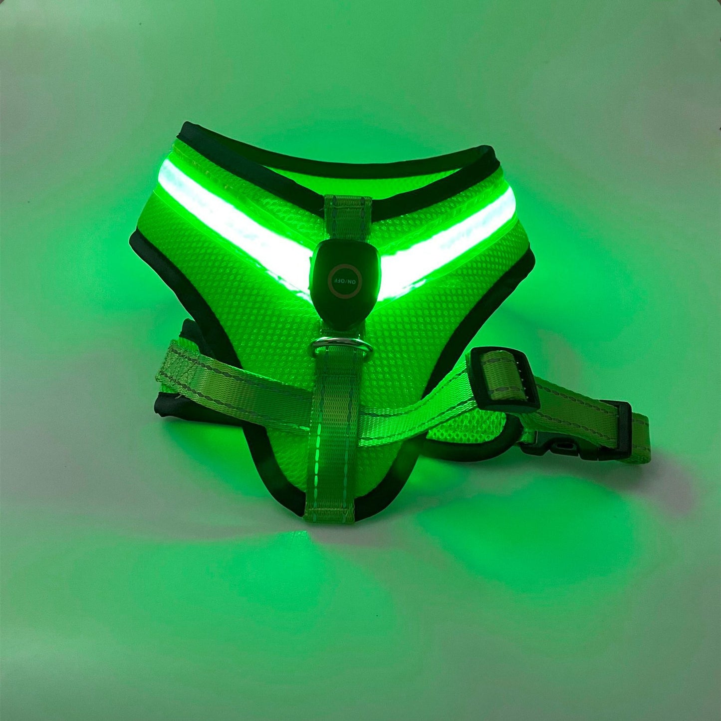 Dog Harness LED Light Up USB Rechargeable Glowing Night Vest