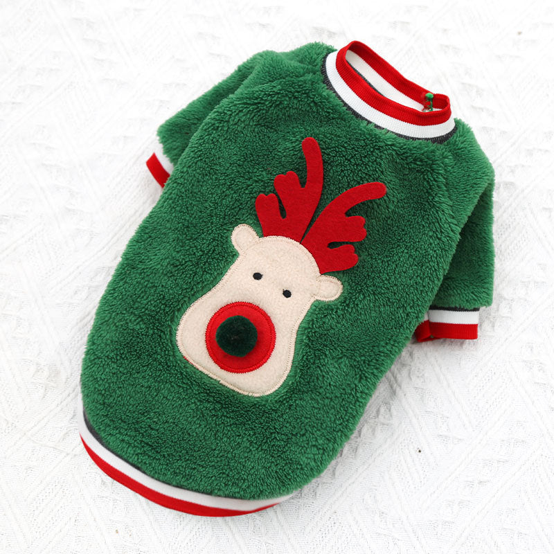 Christmas Costume Coral Fleece Dog Sweater Premium Qual