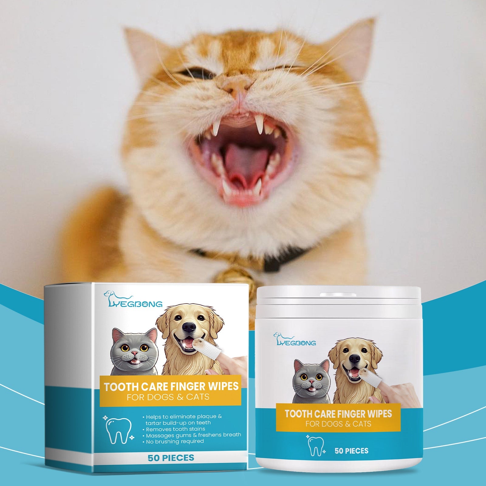Pet Dental Wipes: Tartar & Oral Care Finger Wipes
