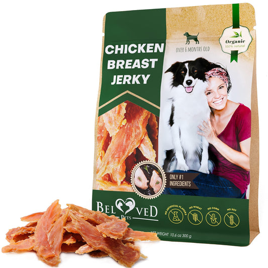 Dog Treats Organic Chicken Jerky Single-Ingredient Chews 300g