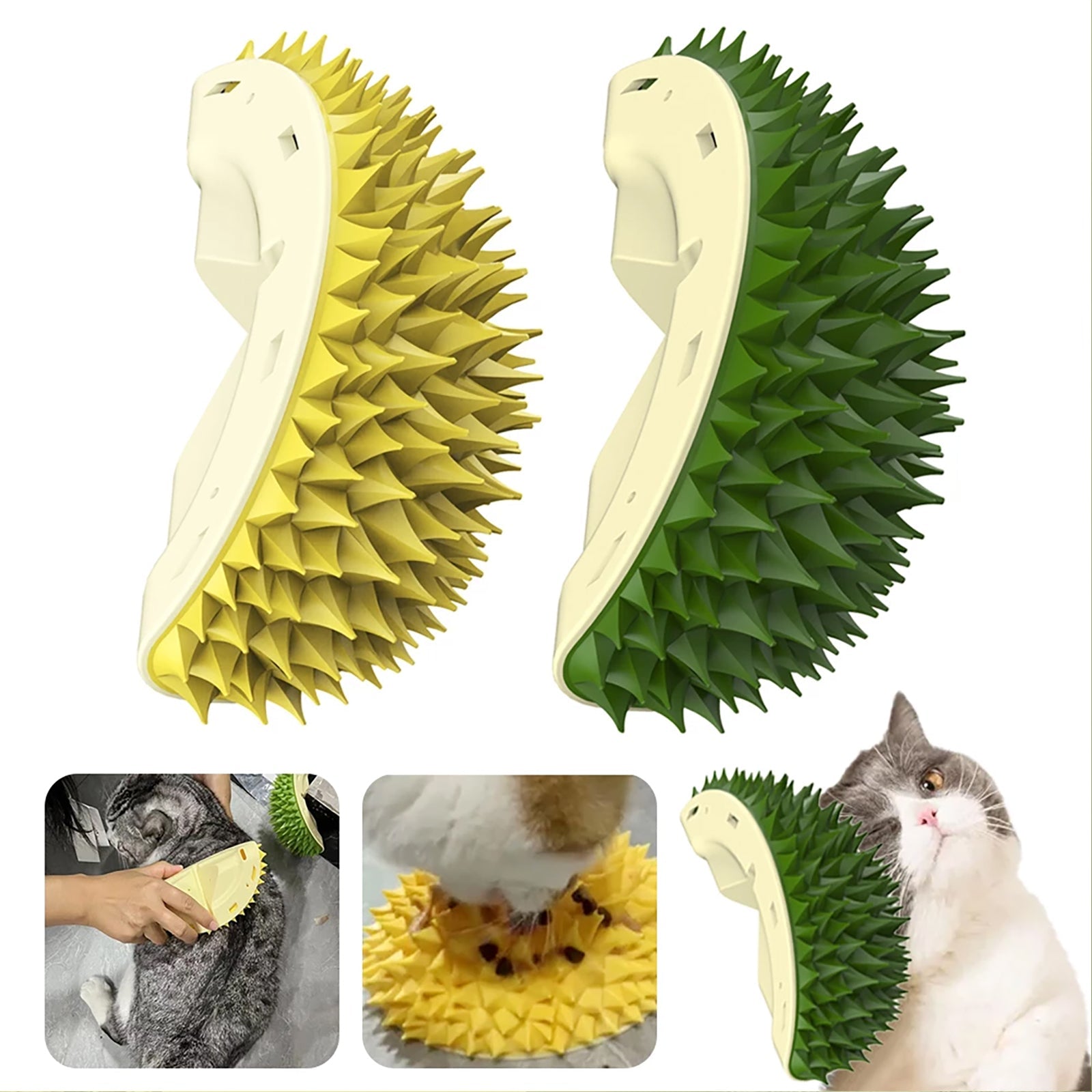 Durian-Shaped Wall Corner Scratching Grooming Brush