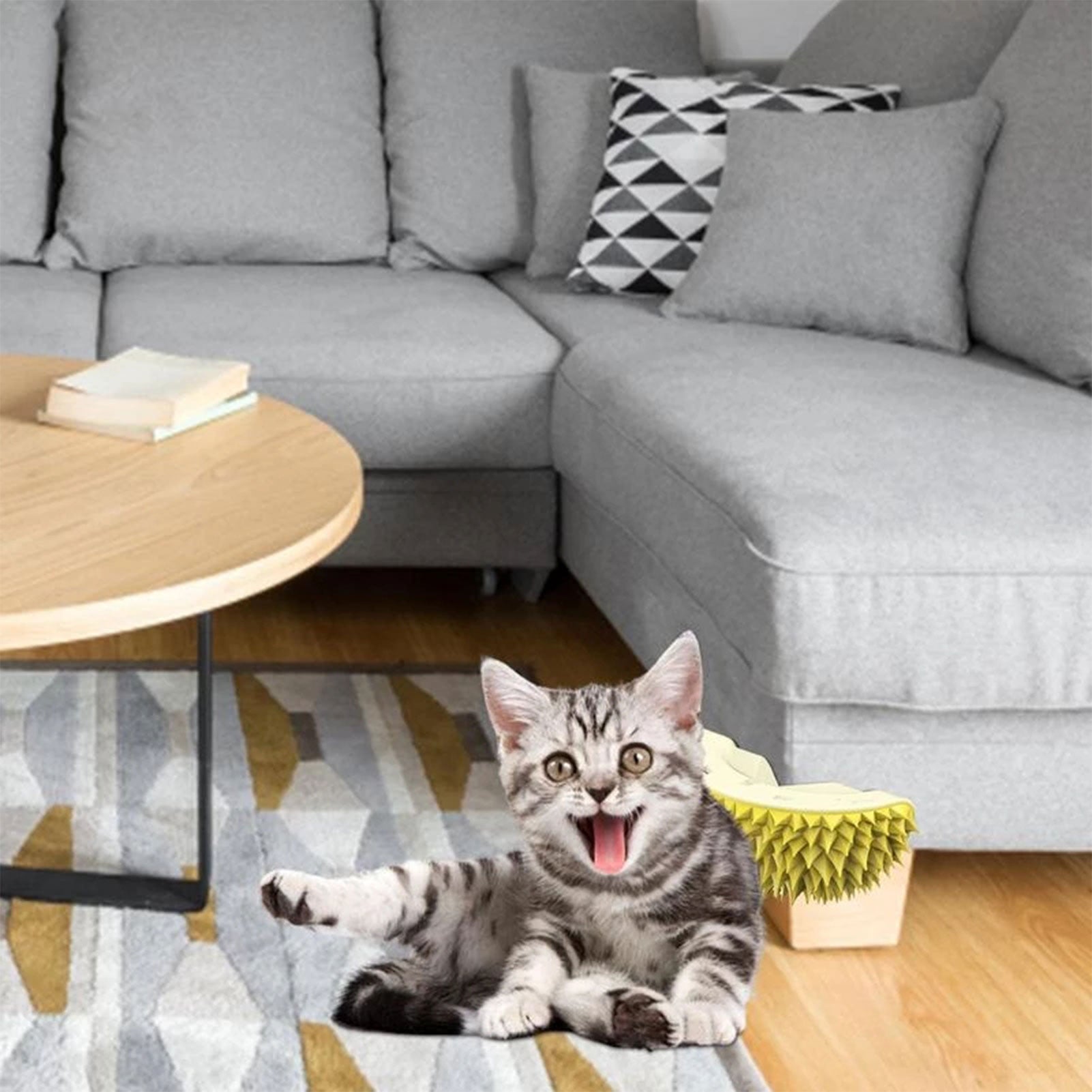 Durian-Shaped Wall Corner Scratching Grooming Brush