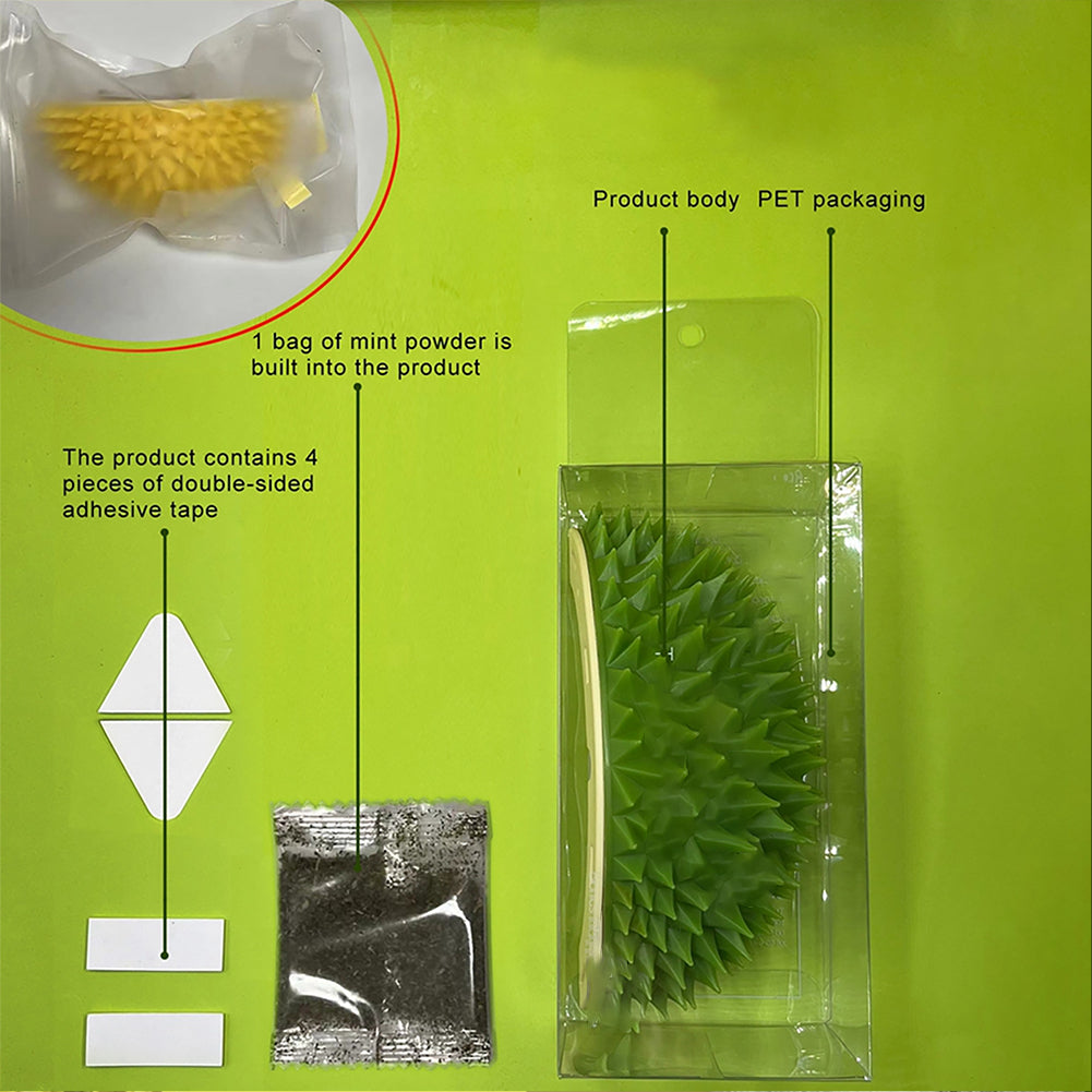 Durian-Shaped Wall Corner Scratching Grooming Brush