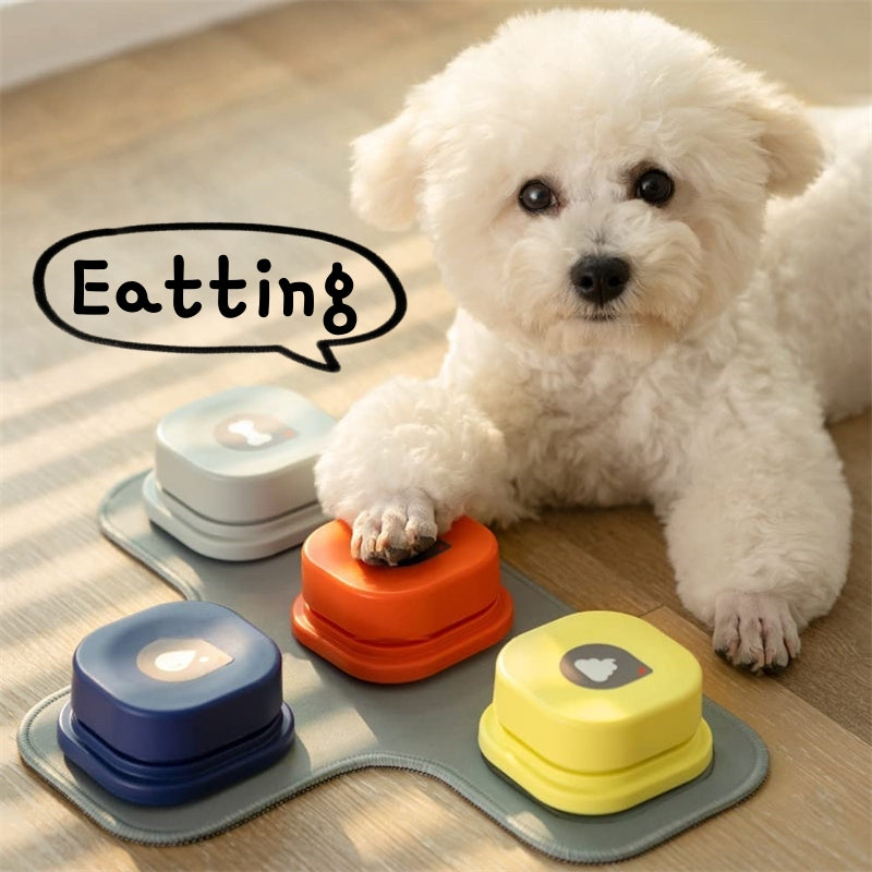 Dog Talking Buttons Recordable Voice Training Buzzers 4-Pack - Majestic Pet Kingdom