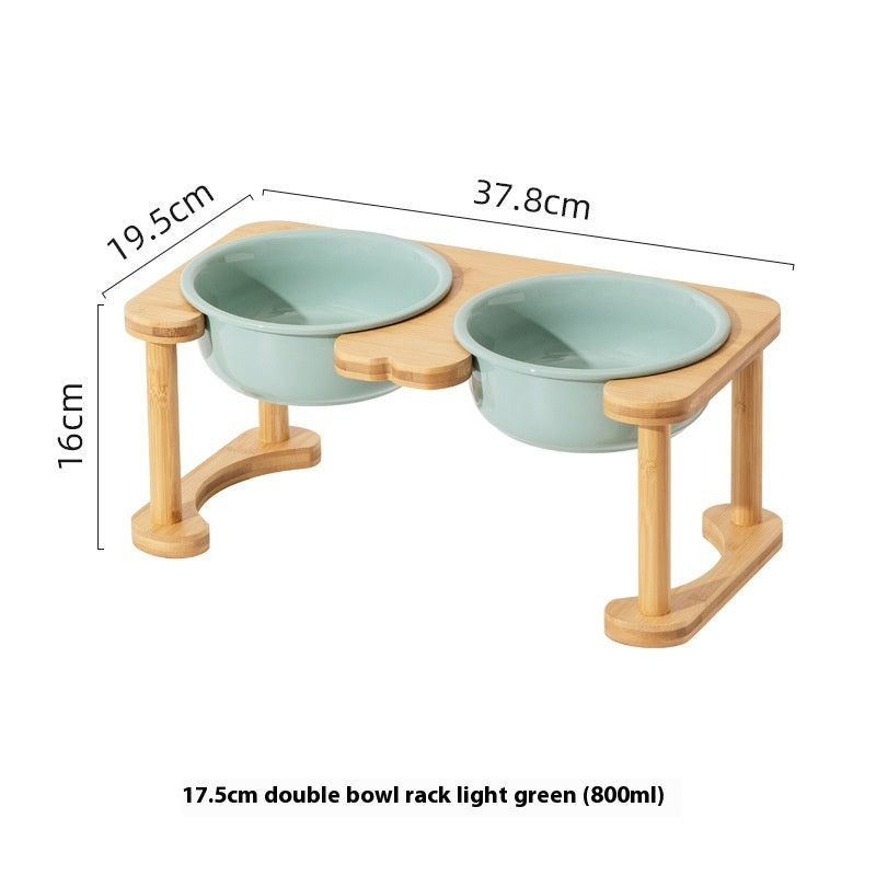 Super Elevated Double Bowl Ceramic