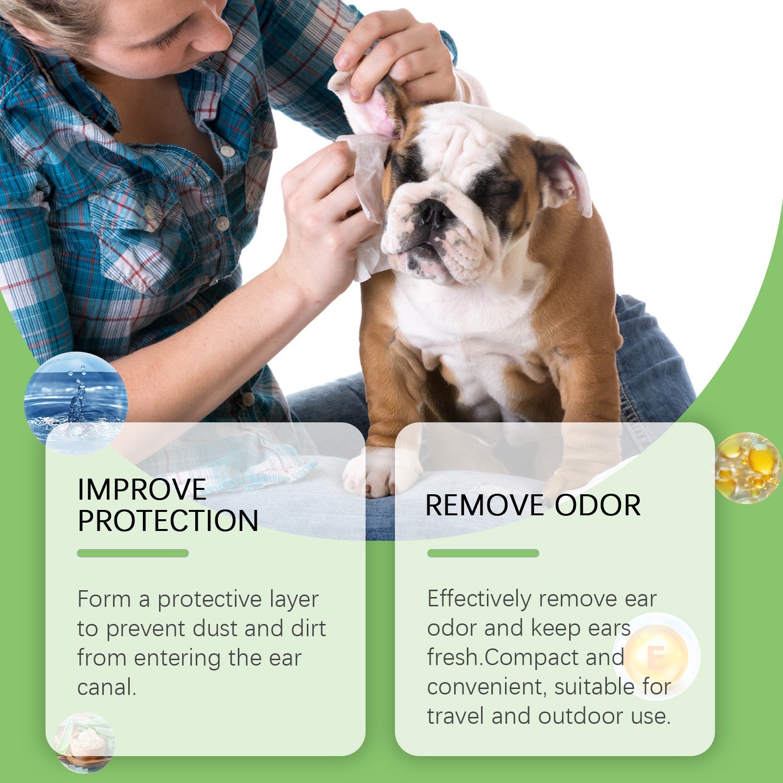 Ear Cleaning Wipes for Dogs & Cats: Soothing Care Pads