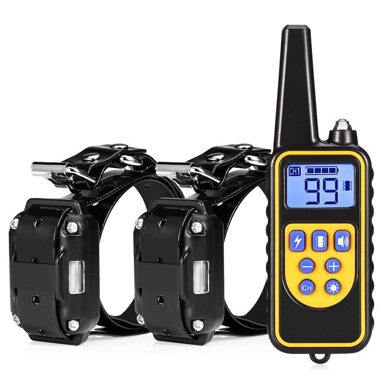 Dog training supplies - bark control device. The collar features electric shock and vibration for training. - Majestic Pet Kingdom