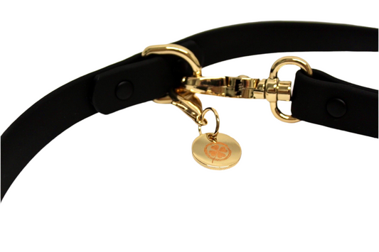 Hands-Free Dog Leash Running Waist Belt Lead in Solid Black