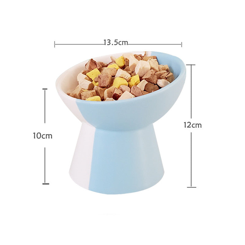 Ceramic Pet Slant Mouth Dog And Cat Food Bowl Set - Majestic Pet Kingdom