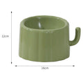 New Solid Color High-Stand Cater Bowl For Cats Large Mouth Anti-Overturn Anti-Slip Cat Bowl With Cactus Design