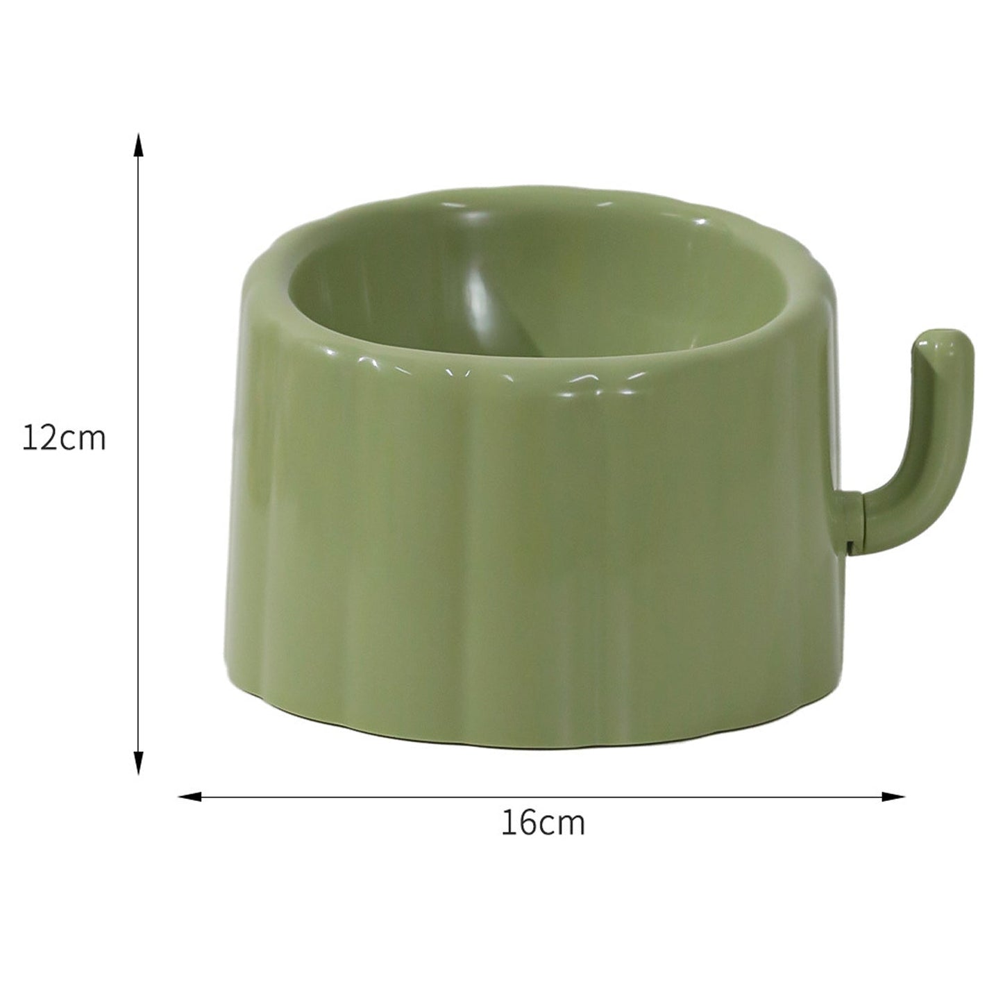 New Solid Color High-Stand Cater Bowl For Cats Large Mouth Anti-Overturn Anti-Slip Cat Bowl With Cactus Design