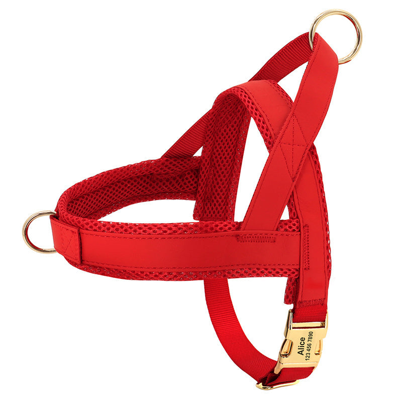 Dog Harness Large Breed Custom Name Patch No-Pull Walking Vest - Detail Angle 5 | Majestic Pet Kingdom