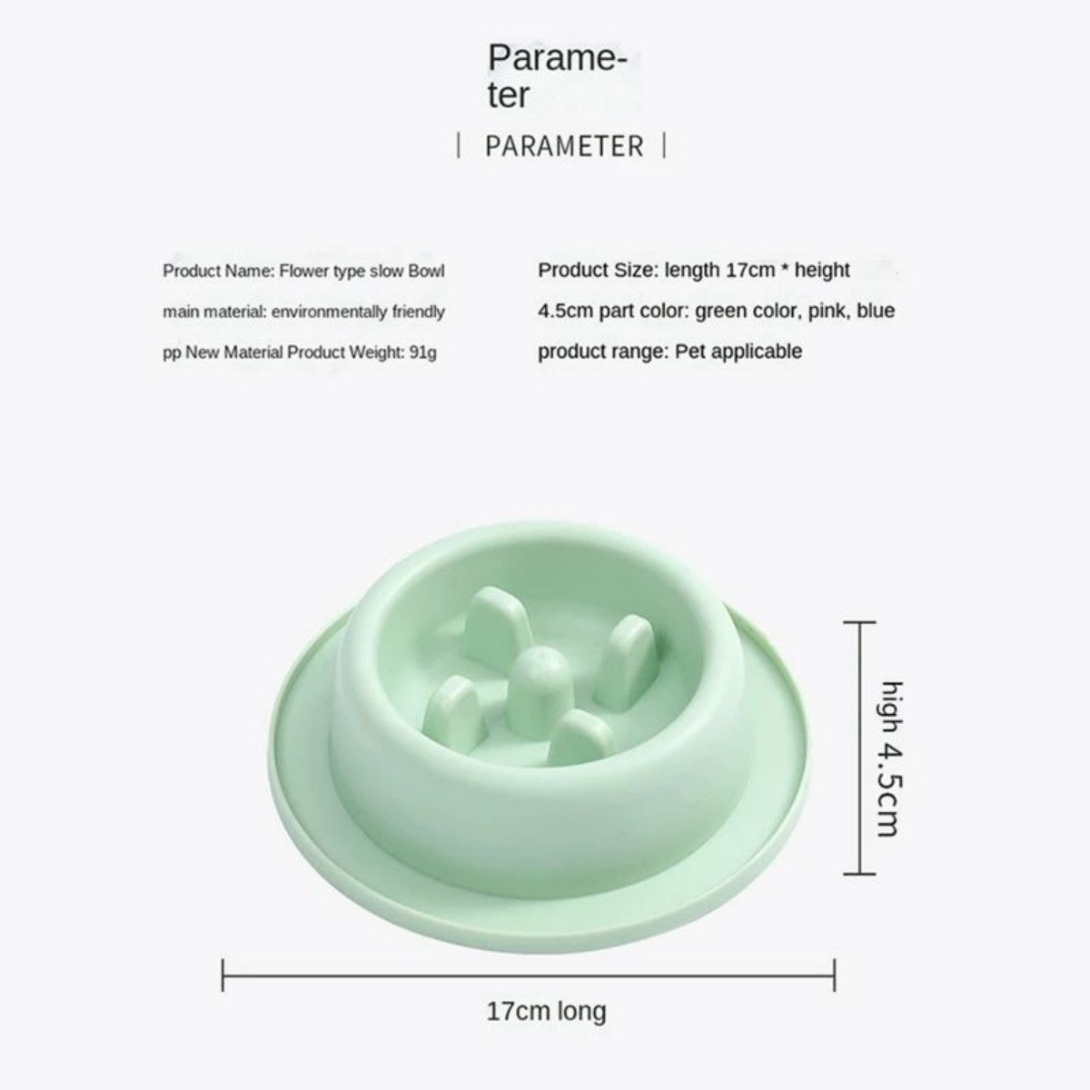 Dog Bowl Slow Feeder Interactive Puzzle Plate Anti-Choke Dish - Detail Angle 7 | Majestic Pet Kingdom