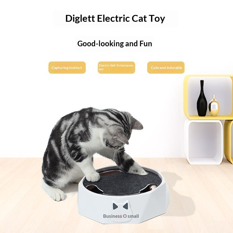 Cat Toy Automatic Electric Turntable with Moving Plush Mouse - Detail Angle 4 | Majestic Pet Kingdom