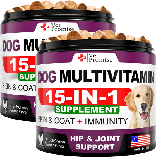 Dog Multivitamin Chews with Glucosamine 2-Pack 240 Soft Bites