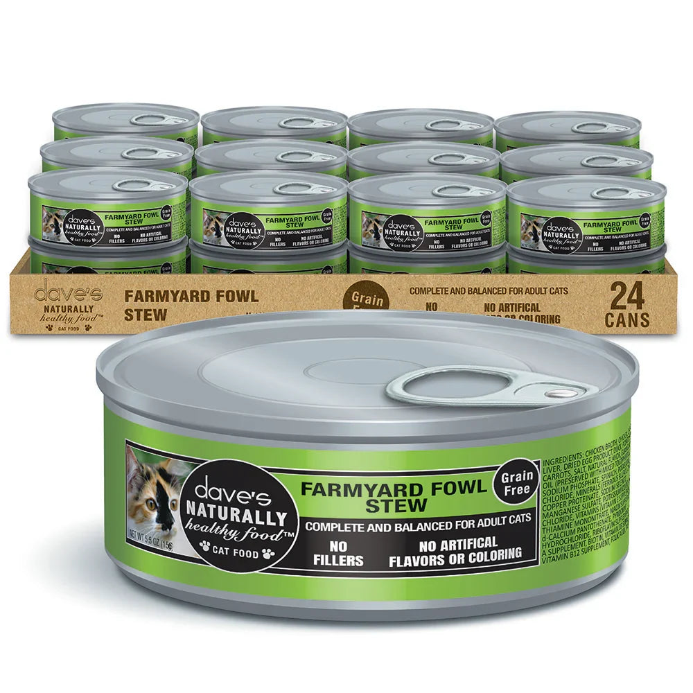 Dave's Grain Free Naturally Healthy Fowl Cat Food (5.5oz) - Majestic Pet Kingdom