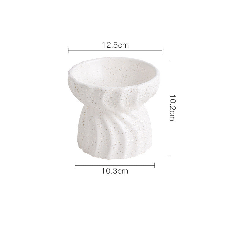 Cat Bowl Ceramic Food Basin Pet High Feet Anti-Tipping - Majestic Pet Kingdom