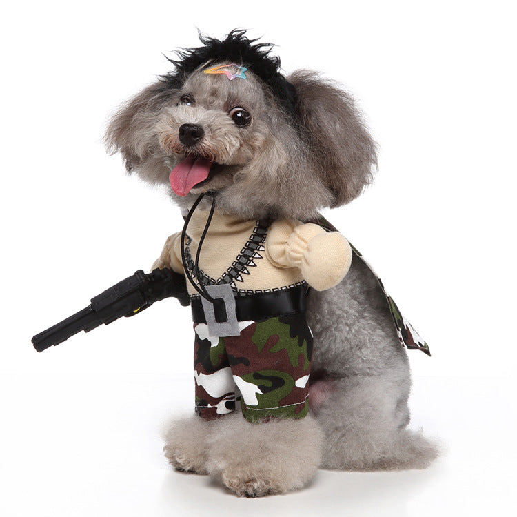 Cosplay Pet Supplies Standing Outfit Funny Dog Clothes Upright Outfit Halloween Christmas Dress Up Pet Outfit - Majestic Pet Kingdom