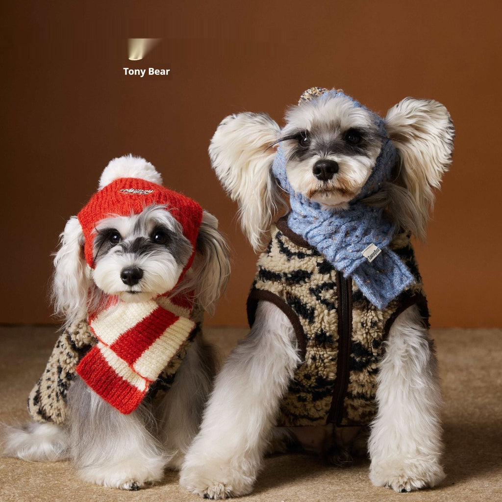 Dog Clothes For Fall And Winter Fair Isle Sleeveless Style Teddy And Shih Tzu - Majestic Pet Kingdom