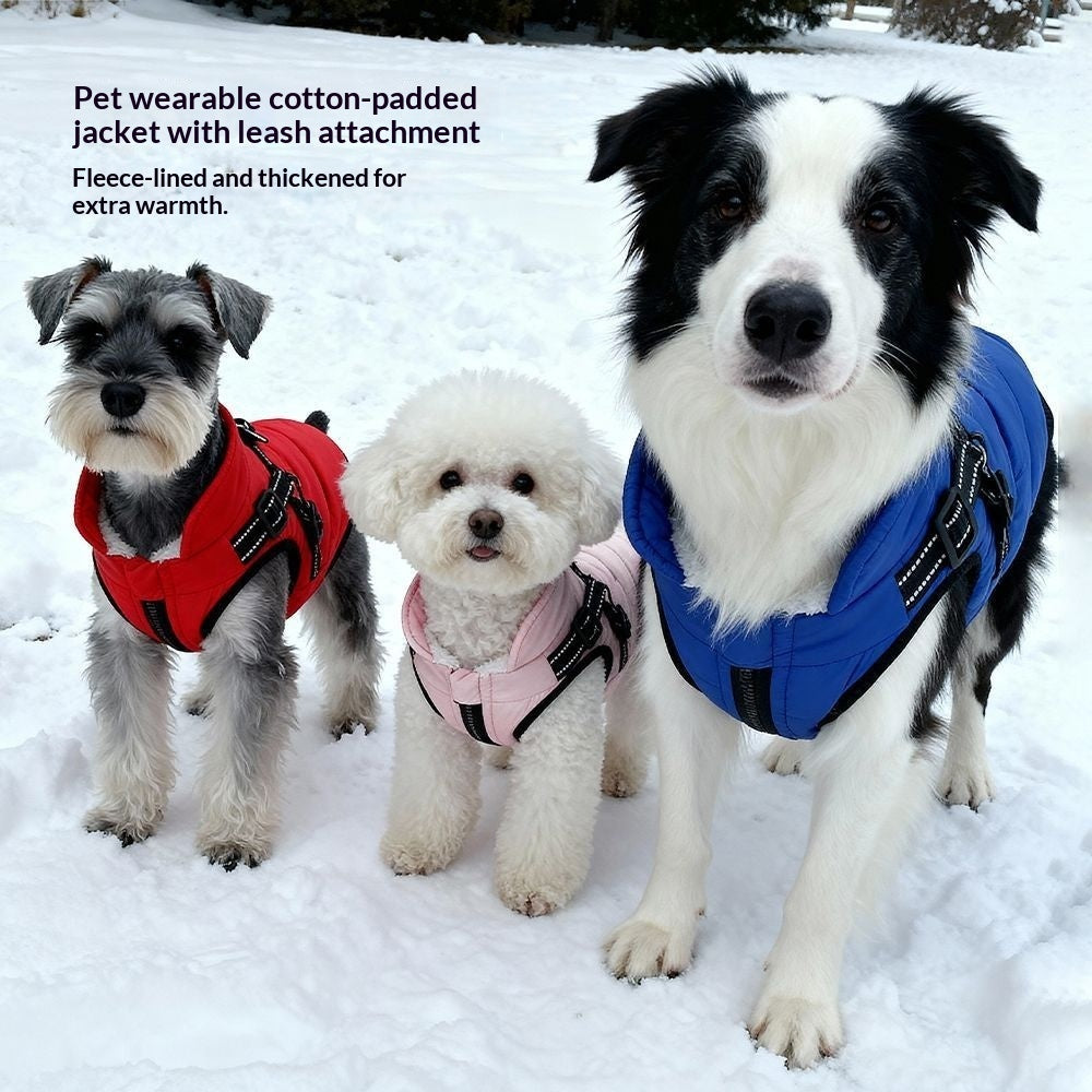 Insulated Fleece-lined Dog Vest With Chest And Back Zipper To Prevent Pinchingessential Winter Clothing For Your Pup - Premium Pet Accessory
